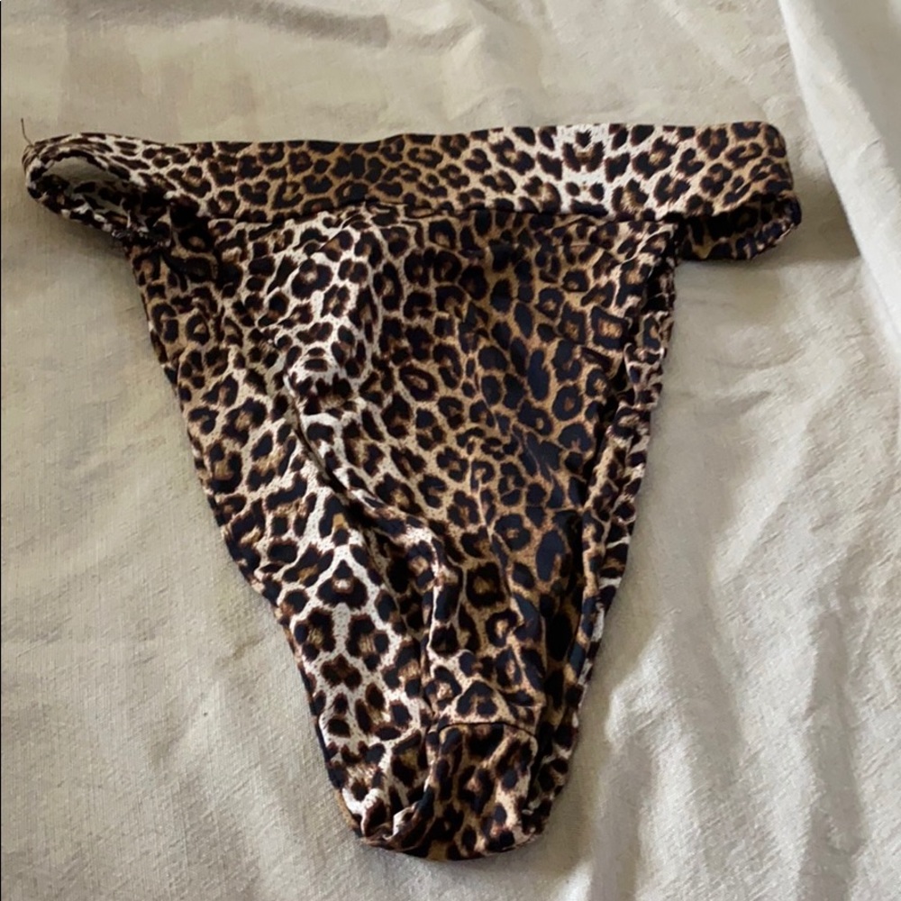 Leopard high wasted bikini bottom